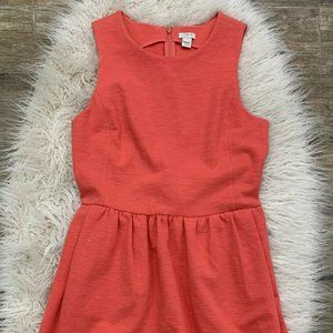 J.Crew Daybreak Dress Coral Fit and Flare Sz Small